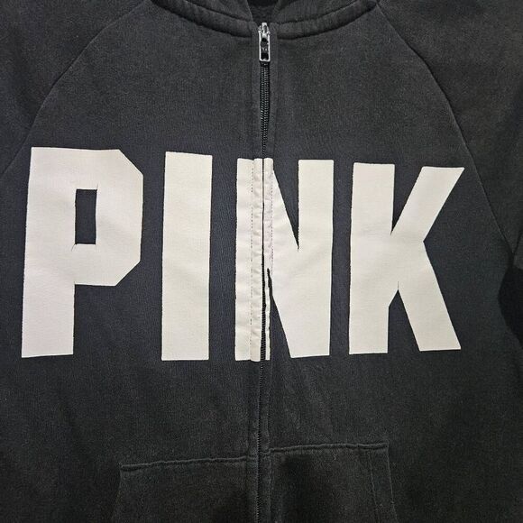 Victoria's Secret Women's PINK Logo Full Zip-up Sweatshirt Size S - Picture 6 of 12